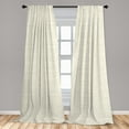 thumbnail image 5 of Ambesonne Striped Curtains, Geometric and Modern, Pair of 28"x84", White and Yellow, 5 of 5