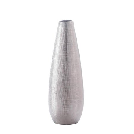 Round Silver Vase Decorative Vases For Living Room Decor Made Of