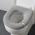 thumbnail image 1 of 2 piezas de casquillo para asiento de inodoro, lavable, estándar, con asa, suave, para todo tipo de asientos de inodoro., 1 of 2
