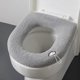 thumbnail image 1 of 2pcs Toilet Seat Ferrule Washable Standard Toilet Cover with Handle Soft Toilet Cover Pad for All Toilet Seats, 1 of 2