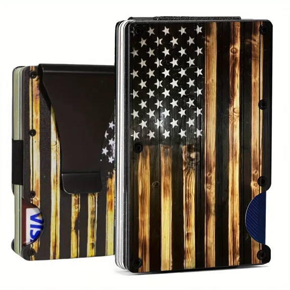 Men's RFID Blocking Money Clip Minimalist Slim Card Holder