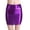 Purple, variant on Women's Bodycon Pencil Skirt Shiny Metalic Liquid Party Tight Hip Mini Skirt