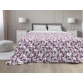 thumbnail image 1 of Floral Down Alternative Comforter, Rose Bloom Branches Flourishing Retro Romantic Motif on Champagne Backdrop, Microfiber Quilt for All Season, 5 Sizes, Dark Coral Blue Grey, by Ambesonne, 1 of 3