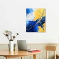 thumbnail image 3 of Chilfamy Canvas Painting Wall Art Blue and Yellow Pattern Pictures for Living Room Wall Decor 16x20 in / 12x16 in 12x16 in, 3 of 5