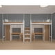 thumbnail image 2 of Litera moderna con cama tipo loft elevada de metal para estudiantes, dormitorio, personal, empresa, apartamento y uso universitario, 2 of 4