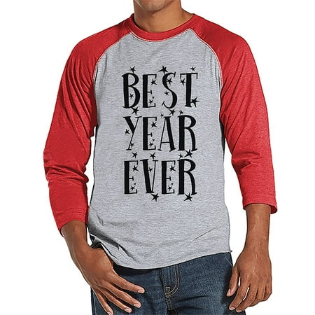 7 at 9 Apparel Men's Best Year Ever New Year's Baseball Tee -