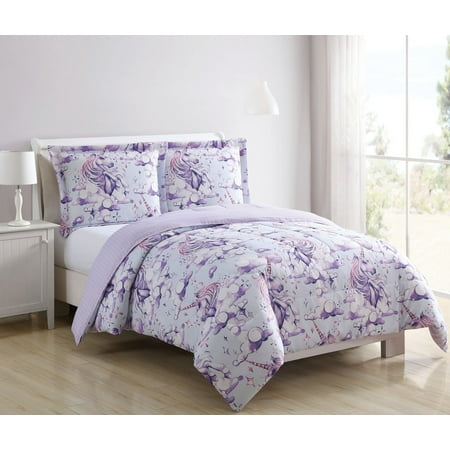 Juvy Enchanted Unicorn Lilac Comforter Set Full Walmart Com