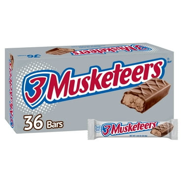 3 Musketeers Chocolate Candy Bars, Full Size - 1.92 oz, 36 ct