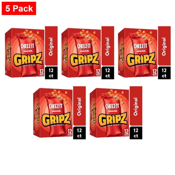 Cheez-It Gripz Original Cheese Crackers Multipack 12 ct / 0.9 oz - 5 Pack
