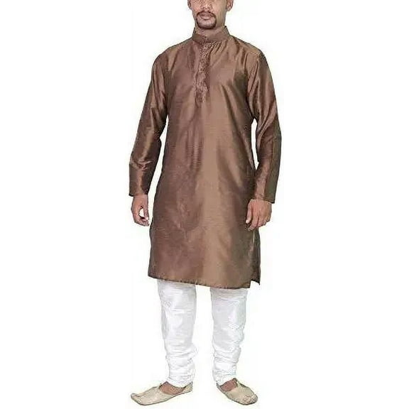 Royal Men's Silk Blend Kurta & Churidaar Set