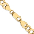 thumbnail image 2 of Diamond2Deal 10K Yellow Gold 7mm Semi-Solid Curb Chain Necklace for Men 20", 2 of 6