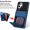 thumbnail image 2 of Wallet Case for Samsung Galaxy S22 Ultra Case with 4-Card Credit Card Holder Slot Shockproof Cover Hybrid Heavy Duty Protection Armor Phone Case Compatible with Galaxy S22 Ultra 5G-Blue, 2 of 12