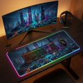 thumbnail image 4 of Mouse pad gamer ZEFIXON RGB 80 x 30 cm antideslizante con LED, 4 of 6