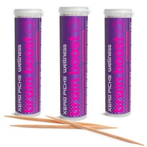 Xero Picks Infused Flavored Toothpicks for Long-Lasting Fresh Breath, Wellness & Dry Mouth Prevention - 60 Picks (3 Pack) (Pink Lemonade) (Brain Boost)
