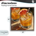 thumbnail image 4 of Stupell Industries Contemporary Grapefruit Cocktail with Ice Cubes Gray Floating Frame Canvas Art, 18 x 18, by Petals Prints Design, 4 of 8