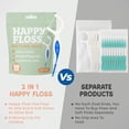 thumbnail image 2 of Dental Floss Picks 3-Pack 2-in-1 with Soft Interdental Pick for Sensitive Gums – Unflavored Floss Picks for Adults, BPA-Free Tooth Flosser Sticks, Daily Oral Care, 150 Count - General, 2 of 7