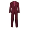 thumbnail image 2 of Awdenio Mens Suit Sets Fashion Solid Long Sleeve Lapel Business Comfortable Dressy Suit Jacket + Suit Pants Two-piece Suit,Size M-3XL, 2 of 5