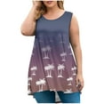 thumbnail image 2 of Wzzjkit Débardeurs pour Femmes Mode Col Rond Imprimé T-shirt Sans Manches Ample Blouse Débardeur, 2 of 5
