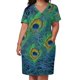 thumbnail image 3 of peacock pattern for women Loose Pocket Dress Female dress clothes, 3 of 7