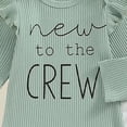 thumbnail image 7 of TOWED22 Infant Girl Fall Winter Clothing 3 Pcs Sets Long Sleeve Crew Neck Bodysuit Romper Floral Flare Pants Headband Outfits Set(Green,3-6 M), 7 of 7