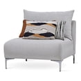 thumbnail image 2 of Enza Home Mayfair Wood/Polyester Fabric Armless Sofa Module in Off White, 2 of 8