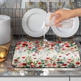 thumbnail image 5 of Valentine Dish Drying Mat for Kitchen Counter 16x18 Inch Valentines Love Heart Rose Eucalyptus Leaf Dishes Drying Pad Microfiber Absorbent Dish Draining Washable Dish Drainer Mat, 5 of 7