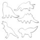 thumbnail image 1 of GAXIRE 5Ud Para Galletas Dino Acero Inoxidable Cortadores Para Cocina Transparentes, 1 of 8
