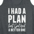 thumbnail image 3 of Instant Message - I Had A Plan but God had a Better One - Women's Racerback Tank Top, 3 of 6