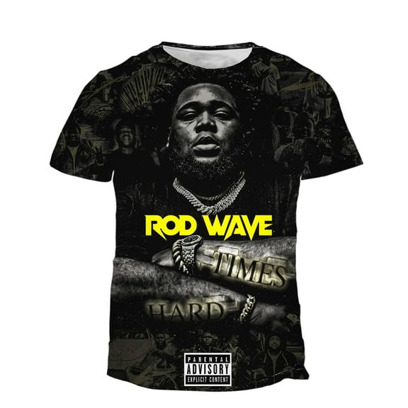 Rod Wave Shirt Unisex 3D Pattern Printed Short Sleeve T-Shirts Casual Graphics Tees For Men Women Teen Small