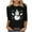 Black Christmas Clothes For Women, variant on Cadancy Women's 3/4 Sleeve Tops Christmas Snowman Vintage Holiday Shirts Plus Size Dressy Party Winter Shirt Crewneck Xmas Funny Casual Loose Blouses
