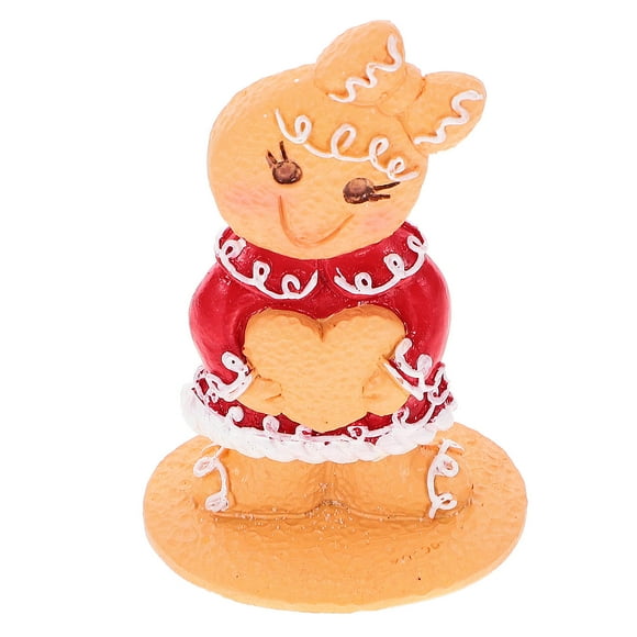 AURARMLET Christmas Resin Gingerbread Man Figure Cute Tabletop Holiday Decoration