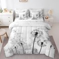 thumbnail image 1 of Erosebridal Black Dandelion Bedding Sets King Size,Watercolor Gradient Bed in a Bag King size,Breathable Reversible Bedding King Size,Flower Room Decorative,7 Pieces, 1 of 5