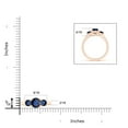 thumbnail image 4 of ANGARA Natural 1 Ct Classic Round Sapphire Three Stone Ring in 14K Rose Gold for Women (Size-6mm) | September Birthstone, Birthday, Anniversary, Jewelry Gift for Women | Natural Blue Sapphire Ring, 4 of 9