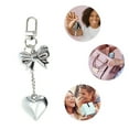 thumbnail image 3 of Unique Bargains 1 Pc Handbag Charms Keychains Fashion Heart Bow Bag Accessories Silver Tone, 3 of 5