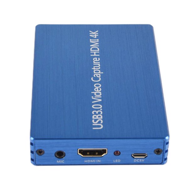 a USB3.0 Adaptador de captura de video Card 1080P Box para juego Azul Baoblaze Captura de video USB HDMI 4k