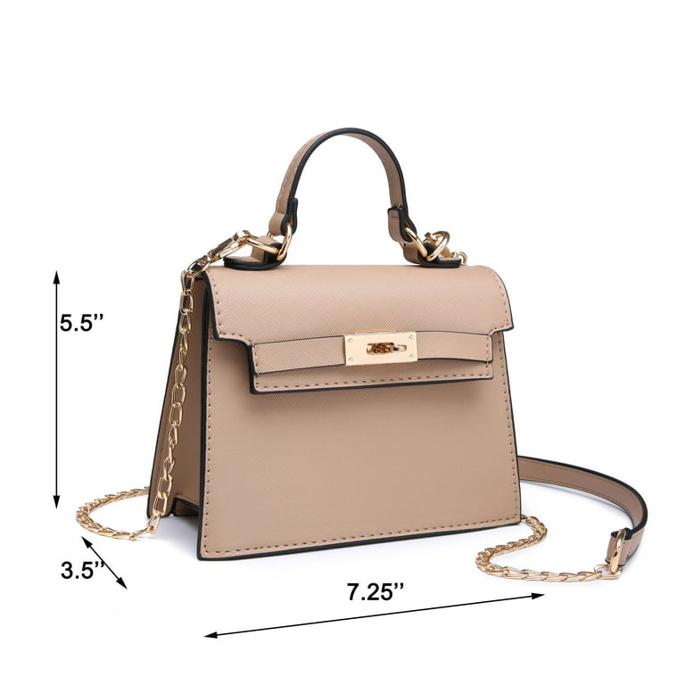 【関税込み】DANGLE MINI LEATHER TOP HANDLE XB Womens Faux Leather Mini Satchel Crossbody Bag with