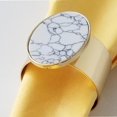 thumbnail image 2 of Rond de Serviette Médaillon Marbre Blanc, Ens/4, 2 of 4