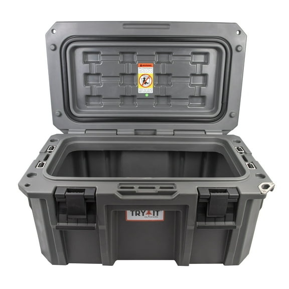 Try it Outdoors Dry Box Waterproof Dry Box Charcoal Black 50L