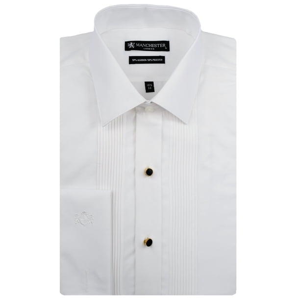 Manchester Camisa de Etiqueta Regular Fit Blanco, 15.5" Cuello 35" Manga Manchester 5090L