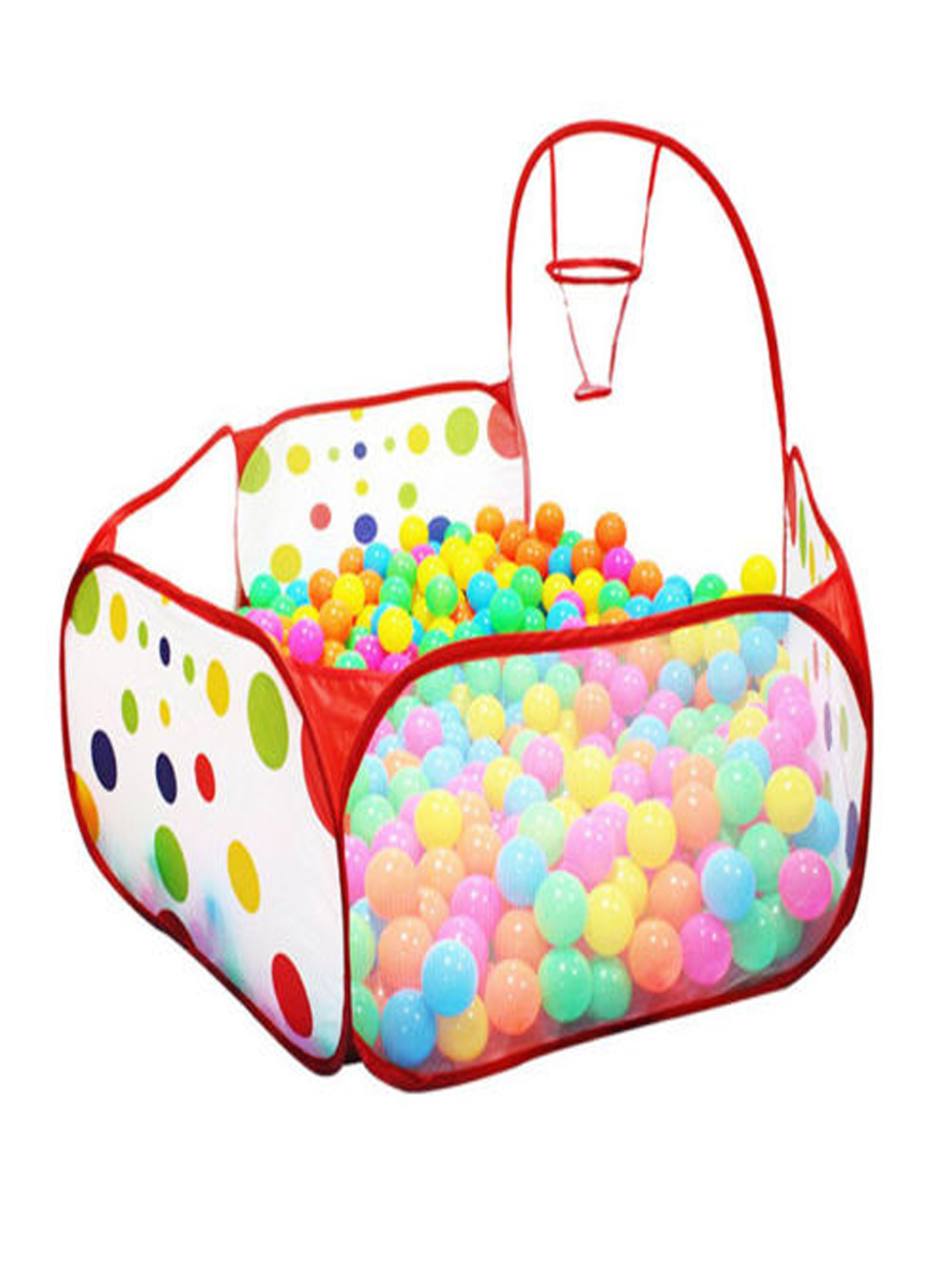 Gureui Baby Ball Pit Play Tent, 6Sided Ball Pit with Basketball Hoop