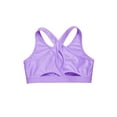 thumbnail image 5 of iiniim Girls Workout Athletic Sports Bras Criss Cross Yoga Ballet Dance Gymnastics Crop Top Bralette Size 4-16 Lavender 6, 5 of 7