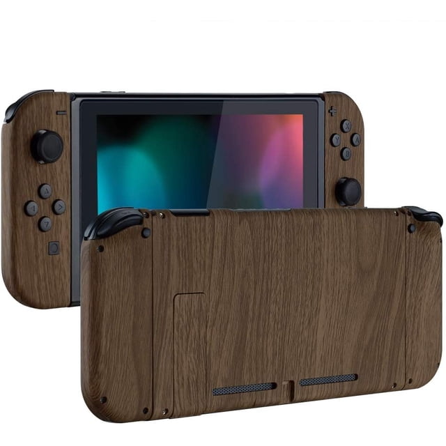eXtremeRate Soft Touch Grip Back Plate for Nintendo Switch Console, NS Joycon Handheld Controller Housing with Full Set