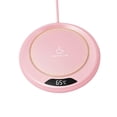 thumbnail image 4 of Calentador de tazas de bebidas, almohadilla de aislamiento constante de café eléctrico de invierno, 3 ajustes de temperatura, tapete calentador de , Rosado Baoblaze taza de almohadilla de calentamiento, 4 of 8