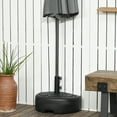 thumbnail image 2 of Outsunny Base de Parapluie Demi-Ronde Remplie de Sable Ou d'Eau, Noir, 2 of 10