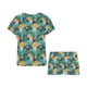 thumbnail image 3 of Conjunto de pijama corto para mujer con estampado tropical de tigre LKS301, 3 of 4