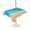 Teal Blue, variant on Outdoor Tablecloth with Umbrella Hole for Patio/Picnic/Party/Camping, Purple Coastal Beach Waterproof Table Cloth Rectangle Table Cover Washable, Summer Nautical Ocean Beige Seaside (60"x 102")