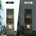 thumbnail image 4 of 39.3”H Outdoor Garden Waterfall Fountain-Indoor Water Fountain with LED Lights, for Gardens, Landscaping, Patios, Balconies, Office,and Lawns for a Calming Oasis in Outdoor Living Art Decor, 4 of 7