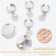 thumbnail image 4 of Anillo de acero inoxidable con dijes para mujer, 4 unidades, ajustable, con dijes de corazón y diamantes de imitación, con colgante, anillos abiertos para los dedos., 4 of 6