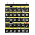 thumbnail image 1 of Loghot - Tabla de bolsillo para accesorios de aula, soporte para teléfonos móviles, organizador para colgar en la pared (30 bolsillos), color negro, 1 of 1