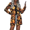 thumbnail image 1 of Cárdigan de manga larga con estampado de Halloween para mujer, abrigo holgado informal, ropa de abrigo, 1 of 3
